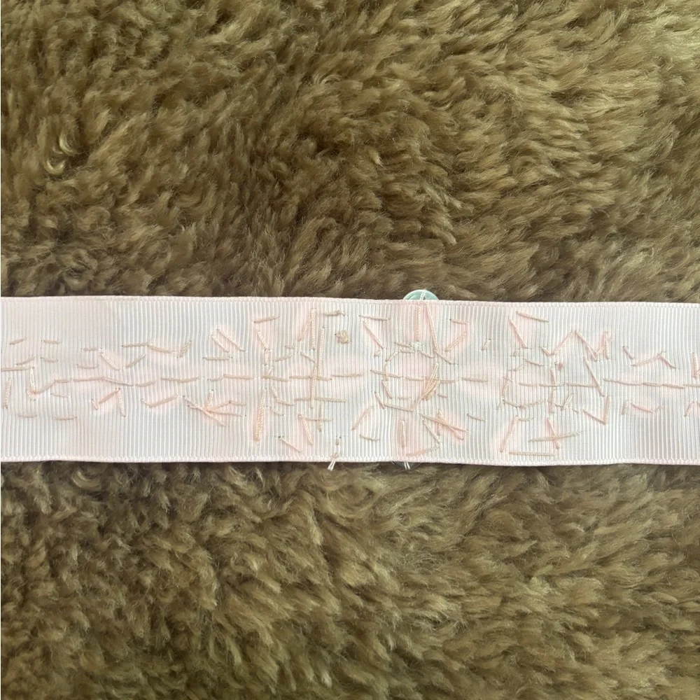 Elegant Pink Sash with Crystal Embellishments